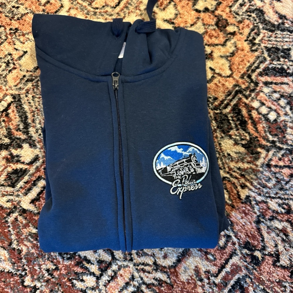 Delta Navy Hoodie with Polar Express Embroidered Patch